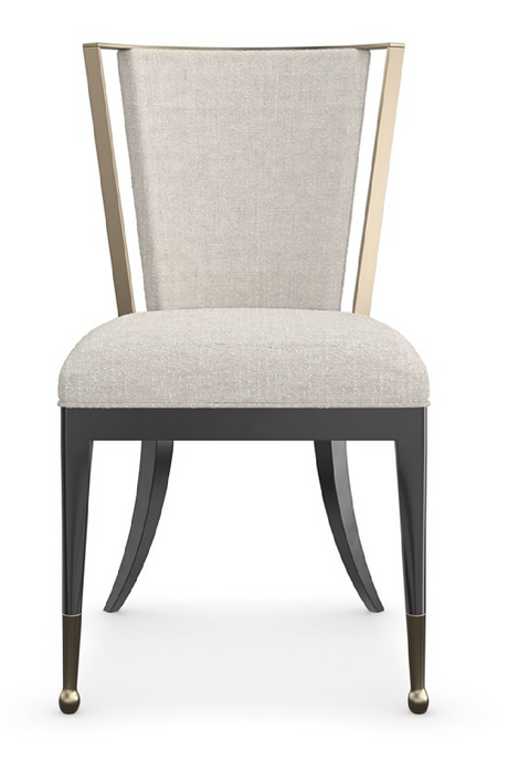 Ivory Linen-Blend Dining Chair | Caracole Astoria | Caracole.eu.com