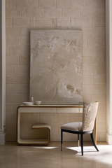 Ivory Linen-Blend Dining Chair | Caracole Astoria | Caracole.eu.com