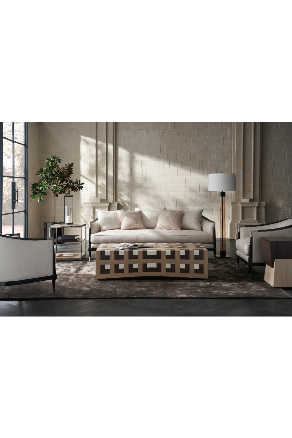 Two-Toned Cubist Side Table | Caracole Relativity | Caracole.eu.com