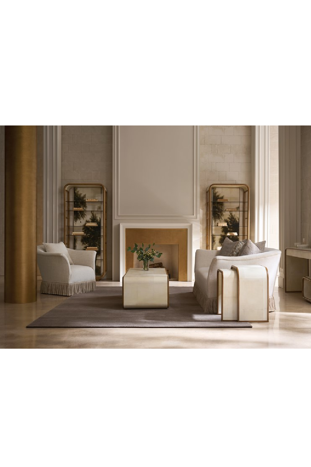 Ivory Parchment Nesting Tables (2) | Caracole Delano | Caracole.eu.com
