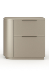Silver Gloss 2-Drawer Nightstand | Caracole Oblique | Caracole.eu.com