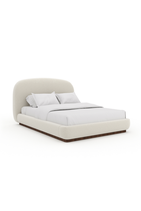 White Bouclé Bed | Caracole Botero | Caracole.eu.com