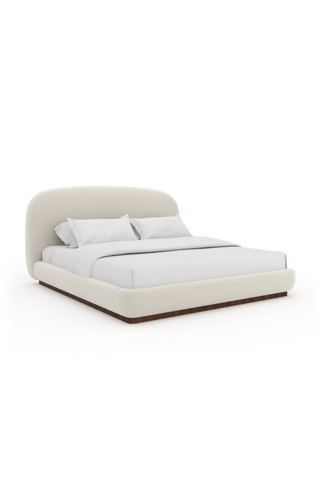 White Bouclé Bed | Caracole Botero | Caracole.eu.com