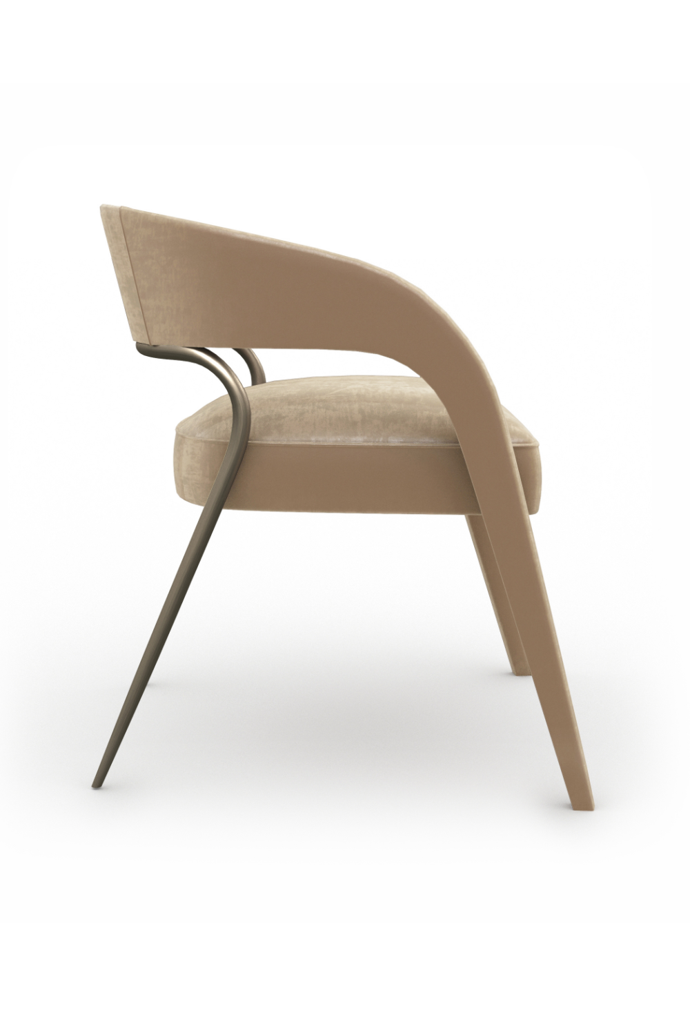 Open-Back Velvet Dining Chair | Caracole Gazelle | Caracole.eu.com