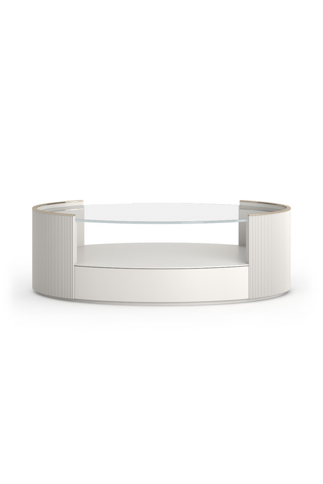 Fluted Oval Coffee Table | Caracole Love | Caracole.eu.com