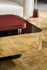 Red Gloss Square Accent Tray | Caracole Periphery | Caracole.eu.com
