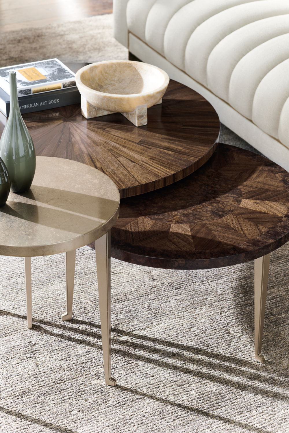 Gold Leaf Round Side Table | Caracole Honey Bunch | Caracole.eu.com