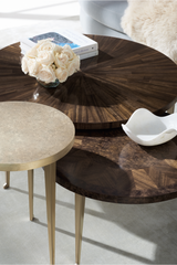 Gold Leaf Round Side Table | Caracole Honey Bunch | Caracole.eu.com