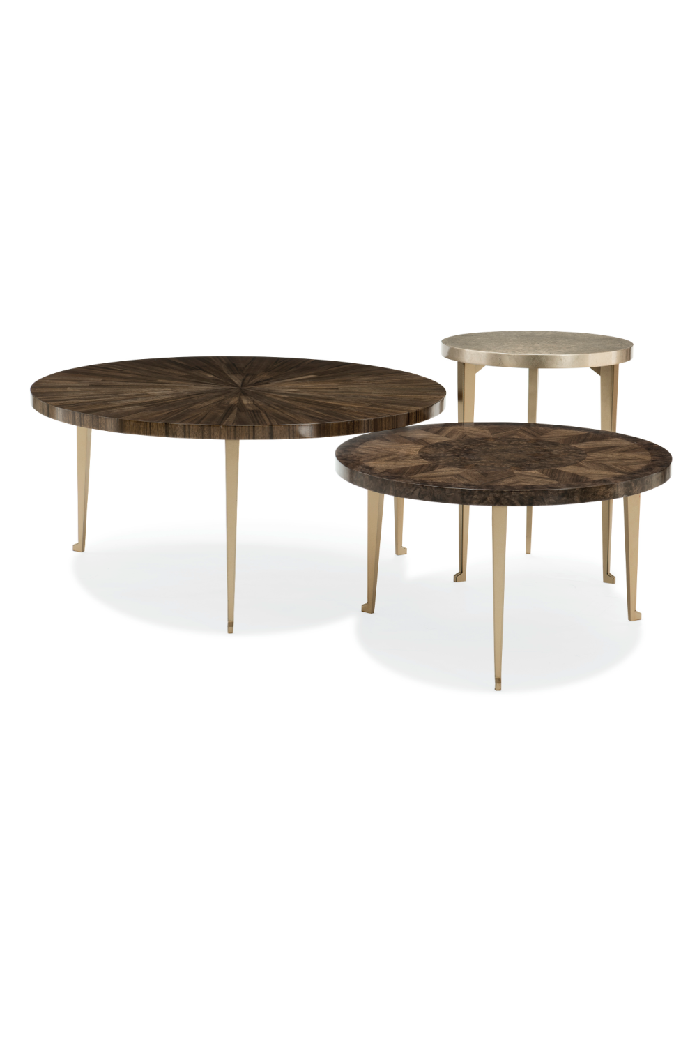 Gold Leaf Round Side Table | Caracole Honey Bunch | Caracole.eu.com