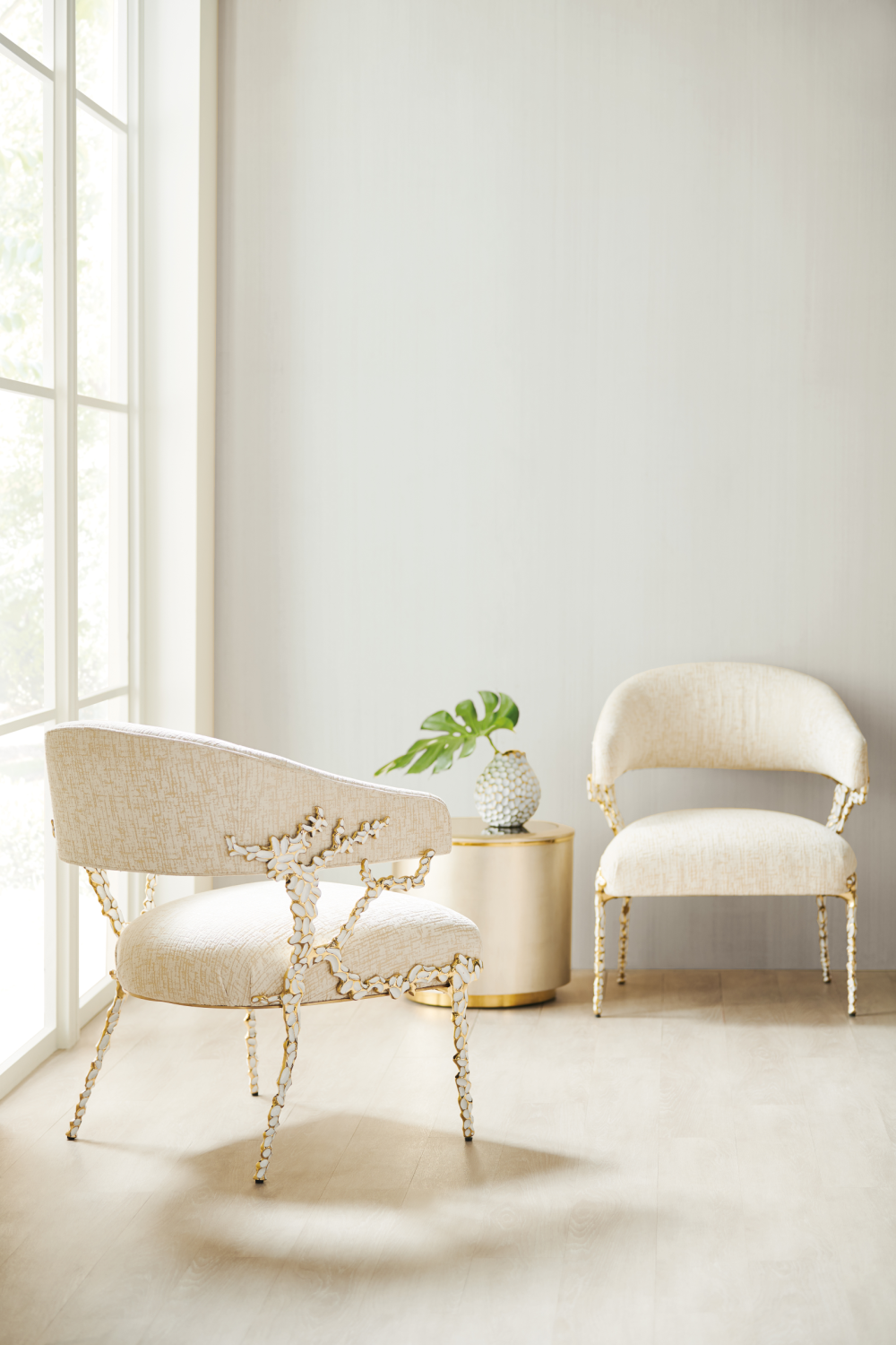 Cylindrical Gold Side Table | Caracole All Around | Caracole.eu.com