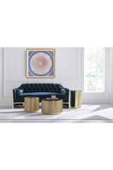 Cylindrical Gold Side Table | Caracole All Around | Caracole.eu.com