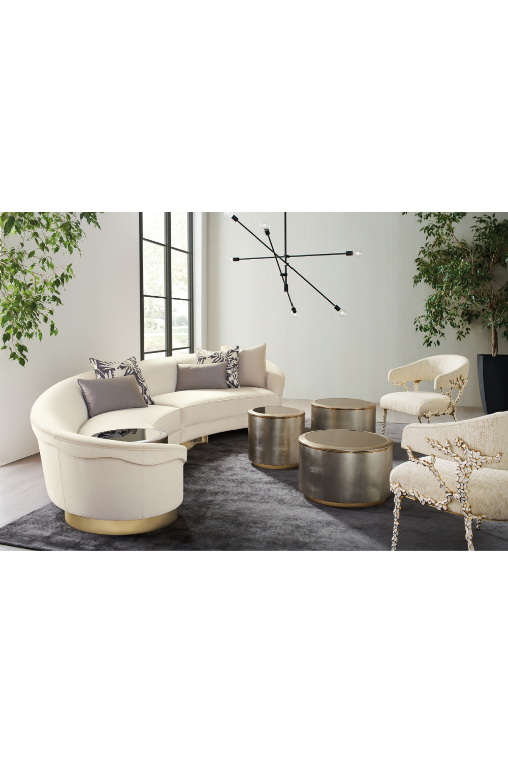 Cylindrical Gold Side Table | Caracole All Around | Caracole.eu.com