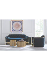 Cylindrical Gold Side Table | Caracole All Around | Caracole.eu.com
