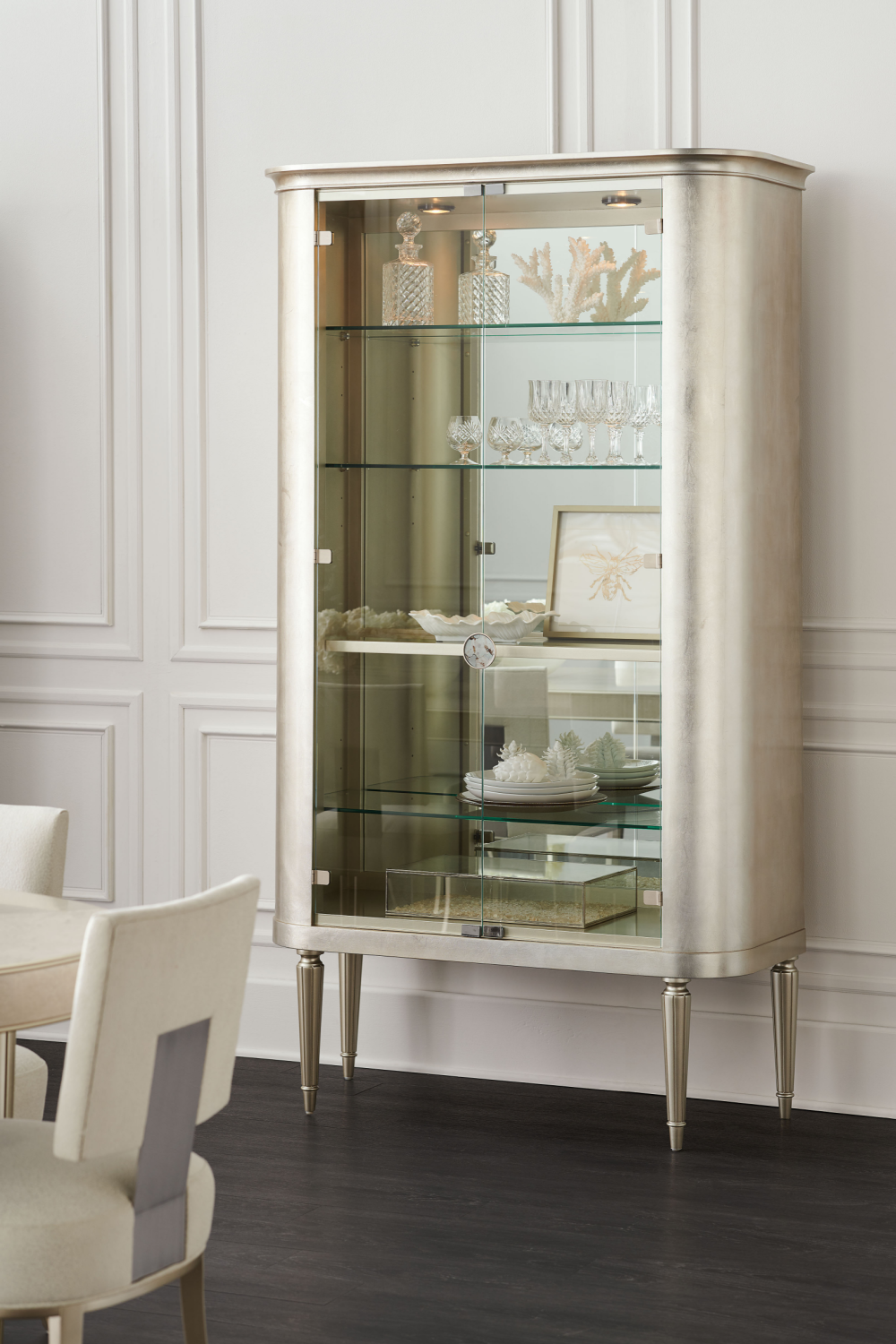 Sateen Modern Klismos Dining Chair (2) | Caracole Reserved Seating | Caracole.eu.com