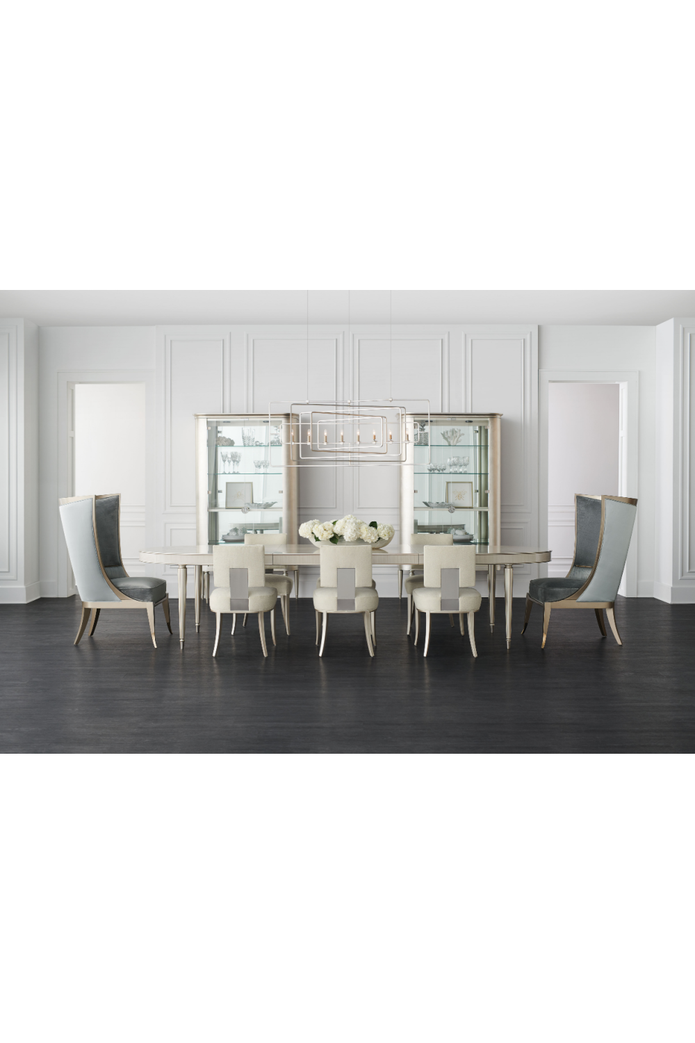 Sateen Modern Klismos Dining Chair (2) | Caracole Reserved Seating | Caracole.eu.com