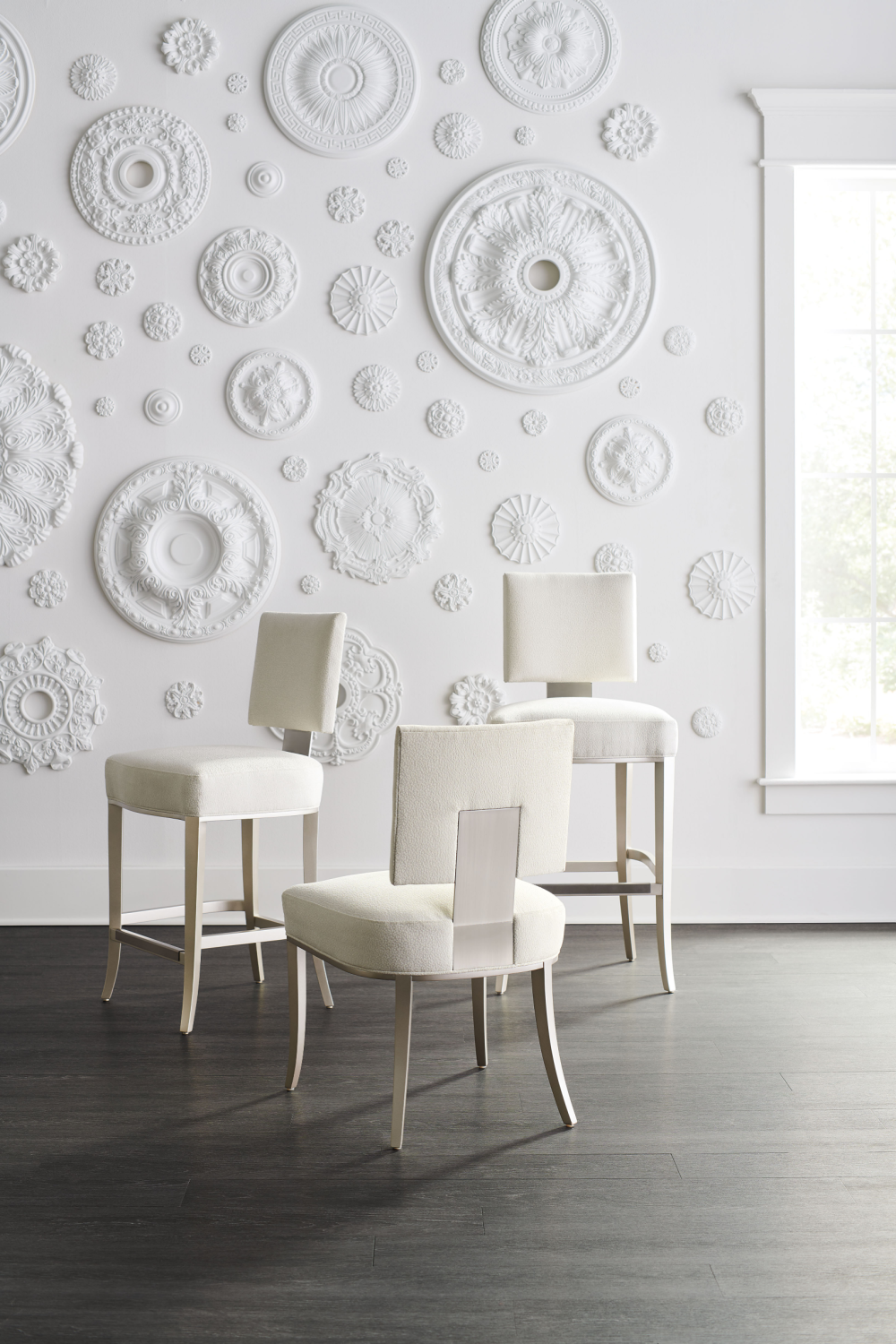 Neutral-Toned Bar Stool | Caracole Reserved Seating | Caracole.eu.com