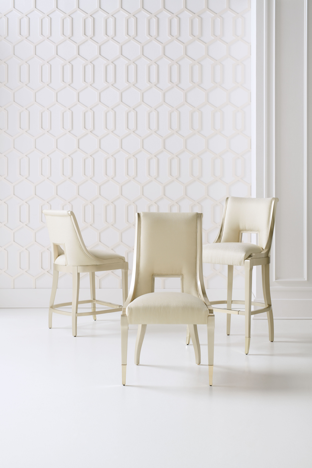 Cream Upholstered Bar Stool | Caracole In Good Taste | Caracole.eu.com
