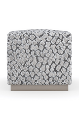 Leopard Print Velvet Ottoman | Caracole Soft Touch | Caracole.eu.com