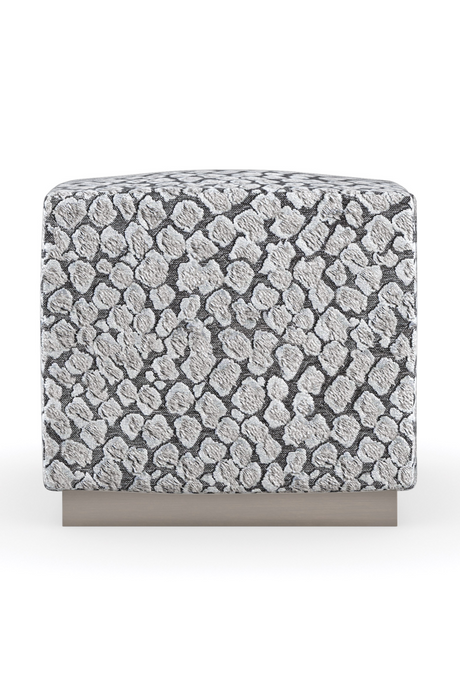 Leopard Print Velvet Ottoman | Caracole Soft Touch | Caracole.eu.com