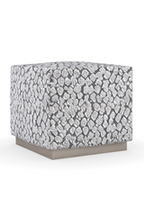 Leopard Print Velvet Ottoman | Caracole Soft Touch | Caracole.eu.com