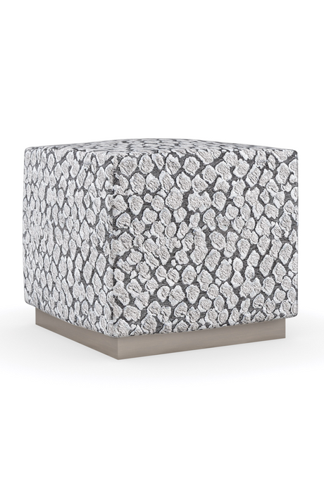 Leopard Print Velvet Ottoman | Caracole Soft Touch | Caracole.eu.com