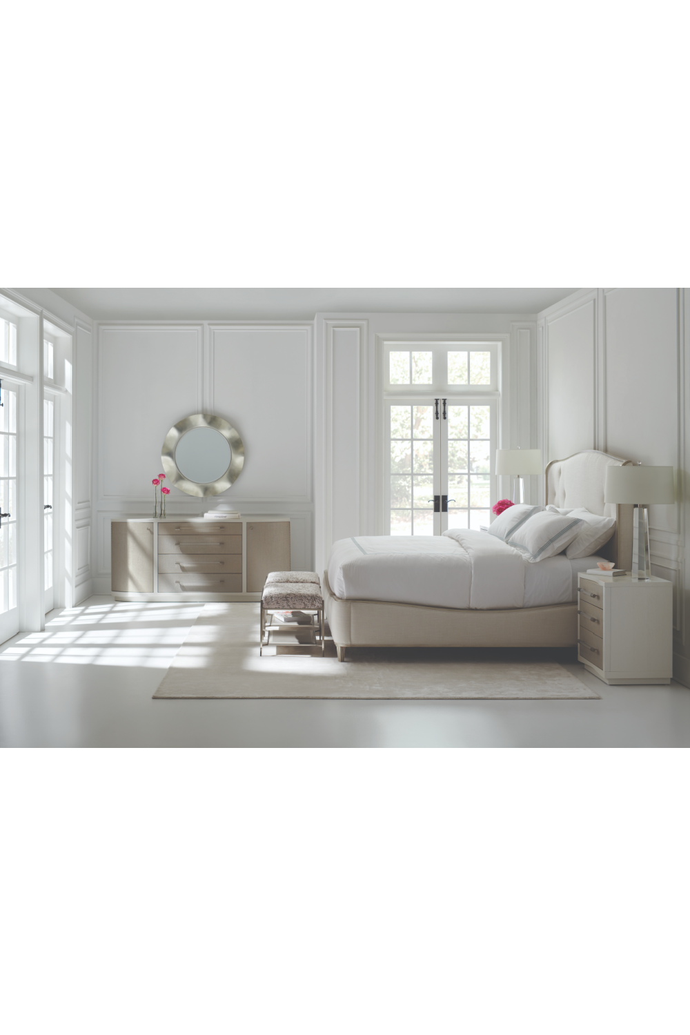 Gray Linen Bed | Caracole Clear The Air | Caracole.eu.com