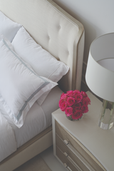 Gray Linen Bed | Caracole Clear The Air | Caracole.eu.com