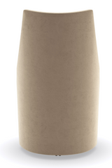 Taupe Velvet Dining Chair | Caracole Barrel Roll | Caracole.eu.com