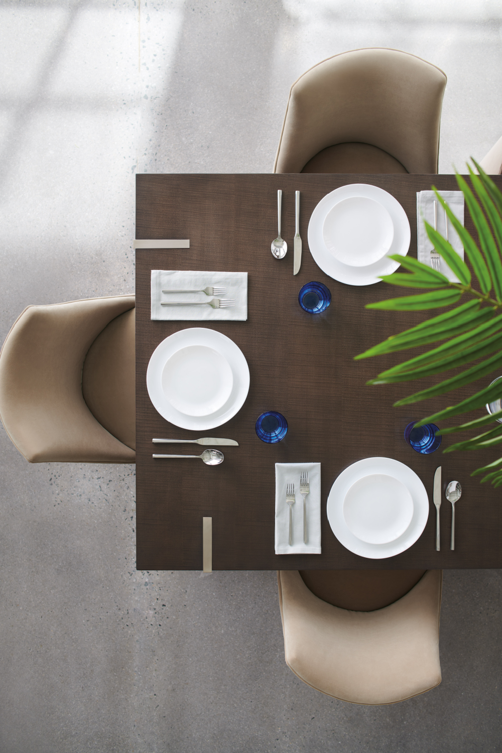Taupe Velvet Dining Chair | Caracole Barrel Roll | Caracole.eu.com