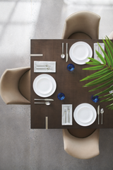 Taupe Velvet Dining Chair | Caracole Barrel Roll | Caracole.eu.com
