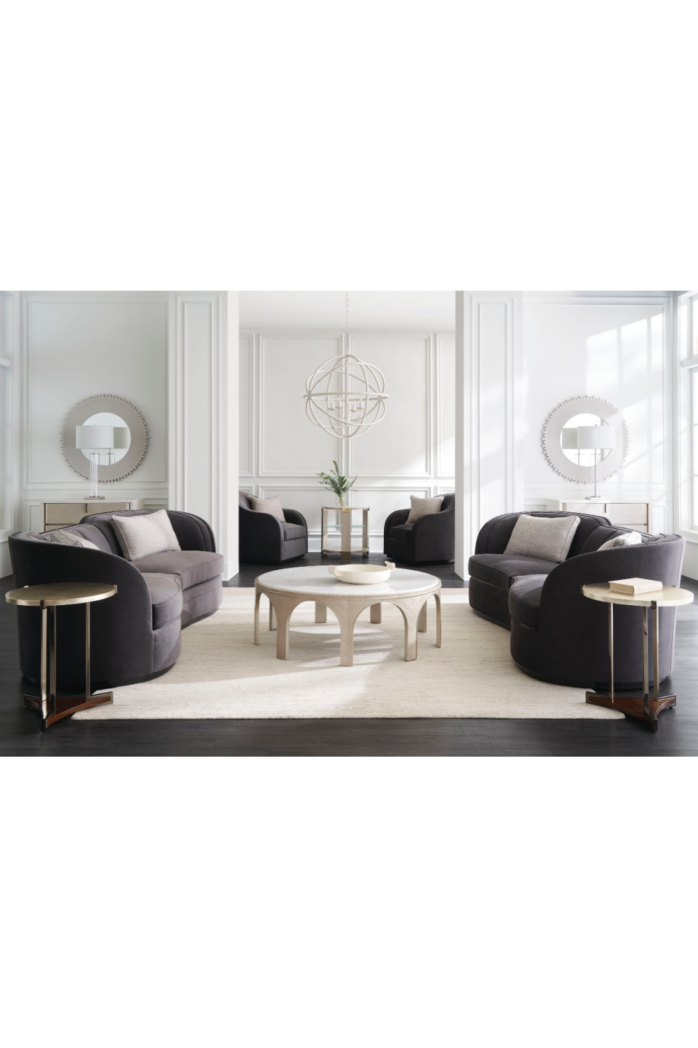Crenulated Round Mirror | Caracole Helios | Caracole.eu.com