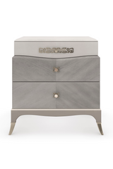 Gray Shagreen Modern Nightstand | Caracole Cadence |  Caracole.eu.com