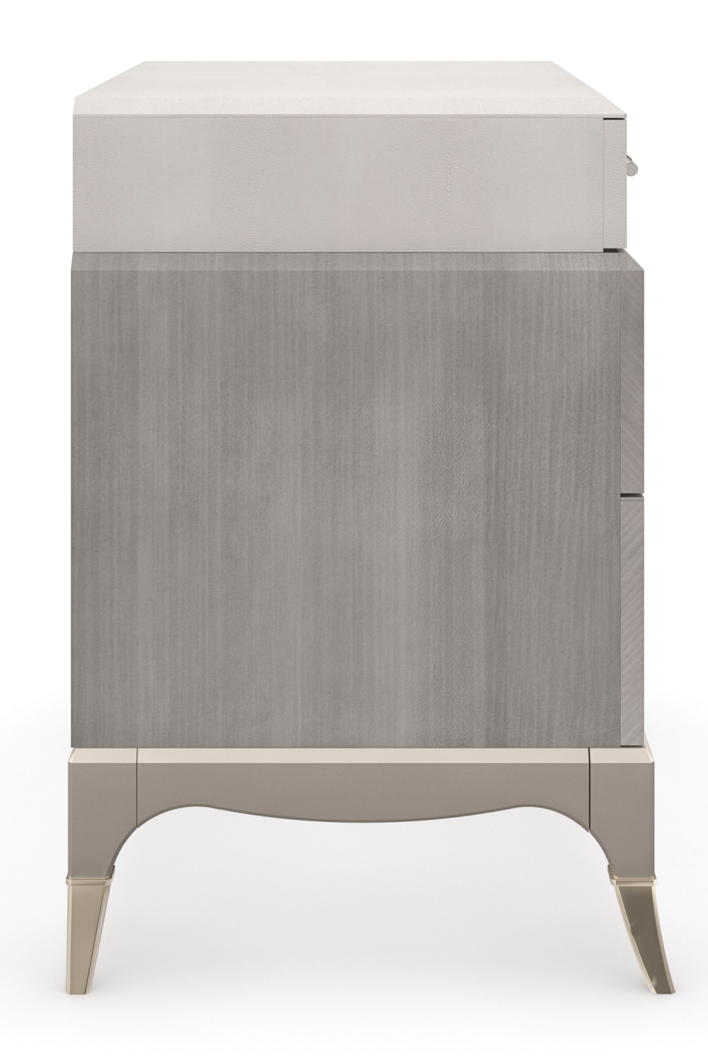 Gray Shagreen Modern Nightstand | Caracole Cadence |  Caracole.eu.com