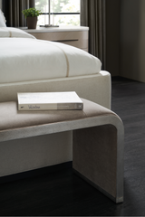 Taupe Velvet Bench | Caracole Traverse | Caracole.eu.com