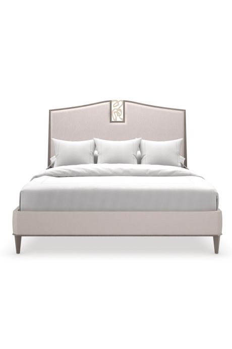 Cream Chenille Modern Bed | Caracole Crescendo | Caracole.eu.com