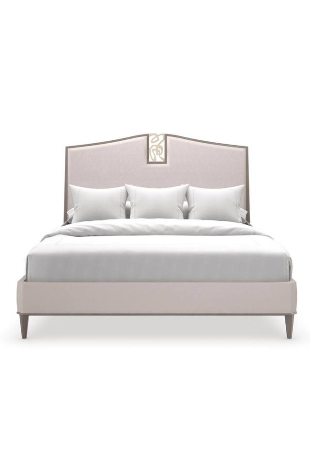 Cream Chenille Modern Bed | Caracole Crescendo | Caracole.eu.com