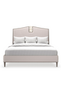 Cream Chenille Modern Bed | Caracole Crescendo | Caracole.eu.com