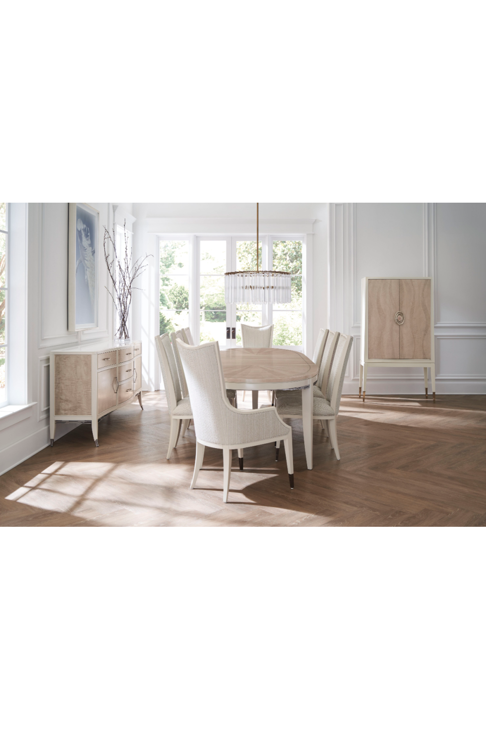 Gray Maple Oval Dining Table | Caracole Coronet | Caracole.eu.com