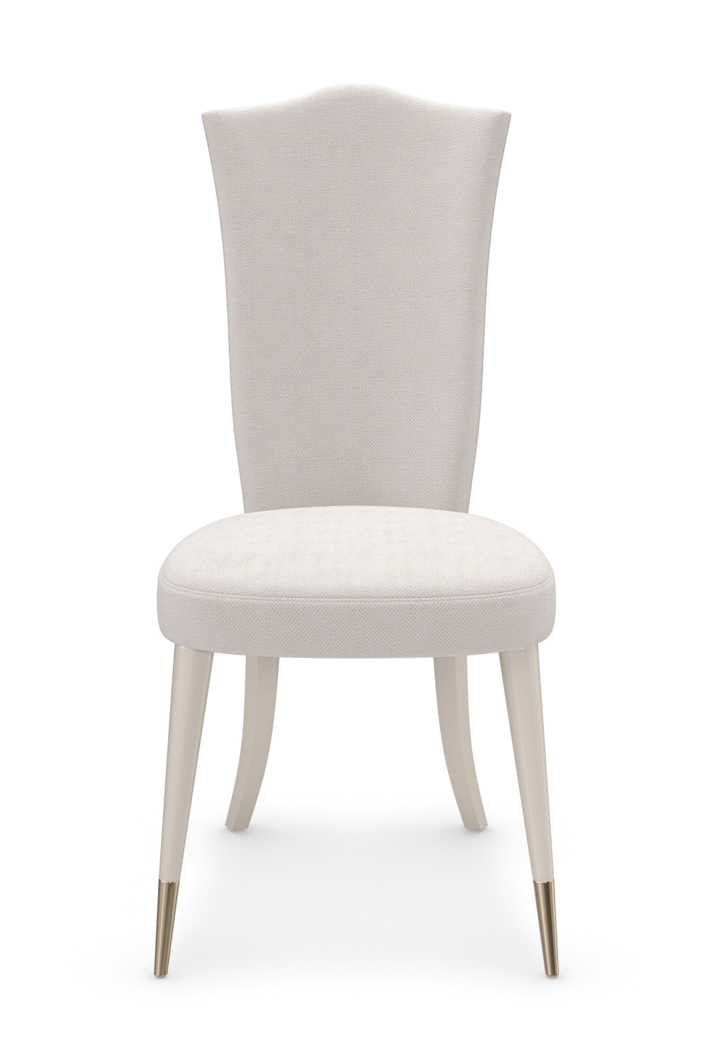 White Camel-Back Side Chair | Caracole Cherub | Caracole.eu.com