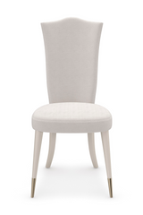 White Camel-Back Side Chair | Caracole Cherub | Caracole.eu.com