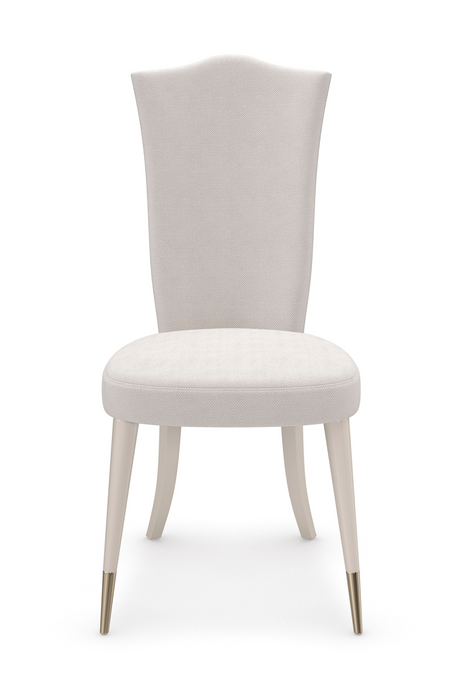 White Camel-Back Side Chair | Caracole Cherub | Caracole.eu.com