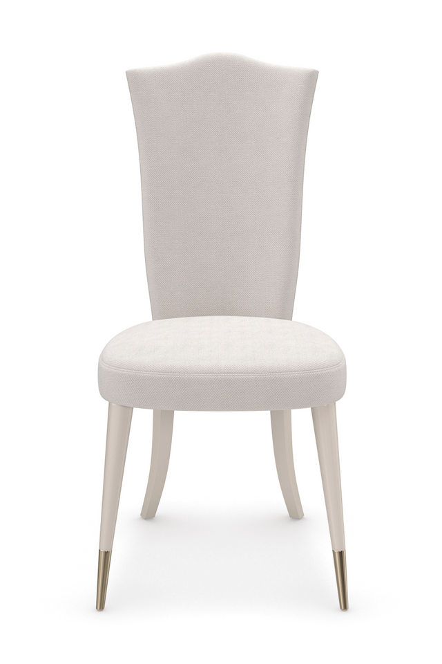 White Camel-Back Side Chair | Caracole Cherub | Caracole.eu.com