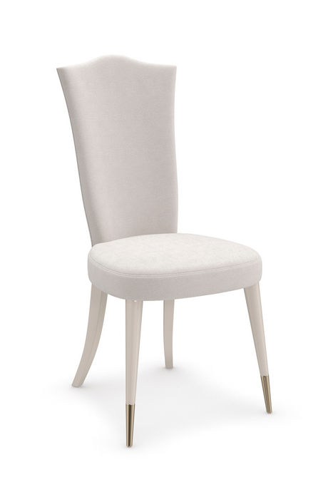 White Camel-Back Side Chair | Caracole Cherub | Caracole.eu.com