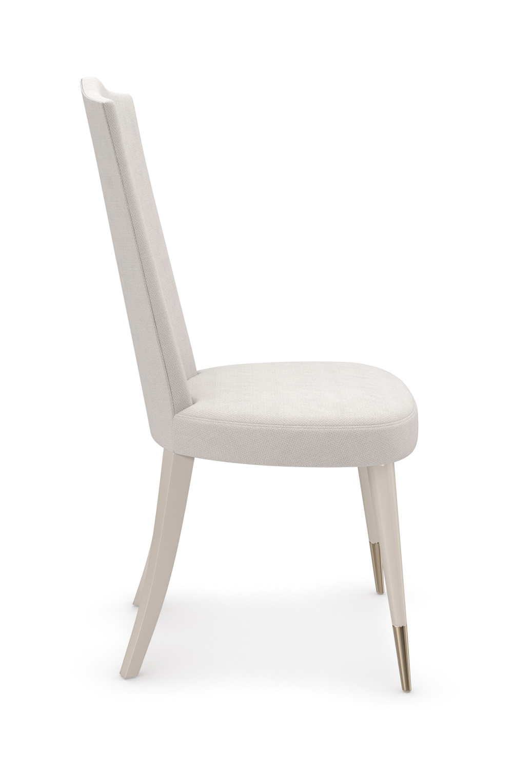 White Camel-Back Side Chair | Caracole Cherub | Caracole.eu.com