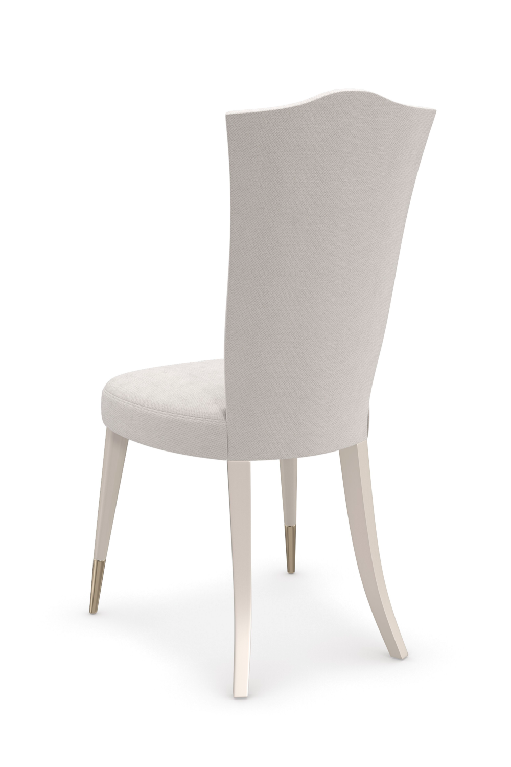 White Camel-Back Side Chair | Caracole Cherub | Caracole.eu.com