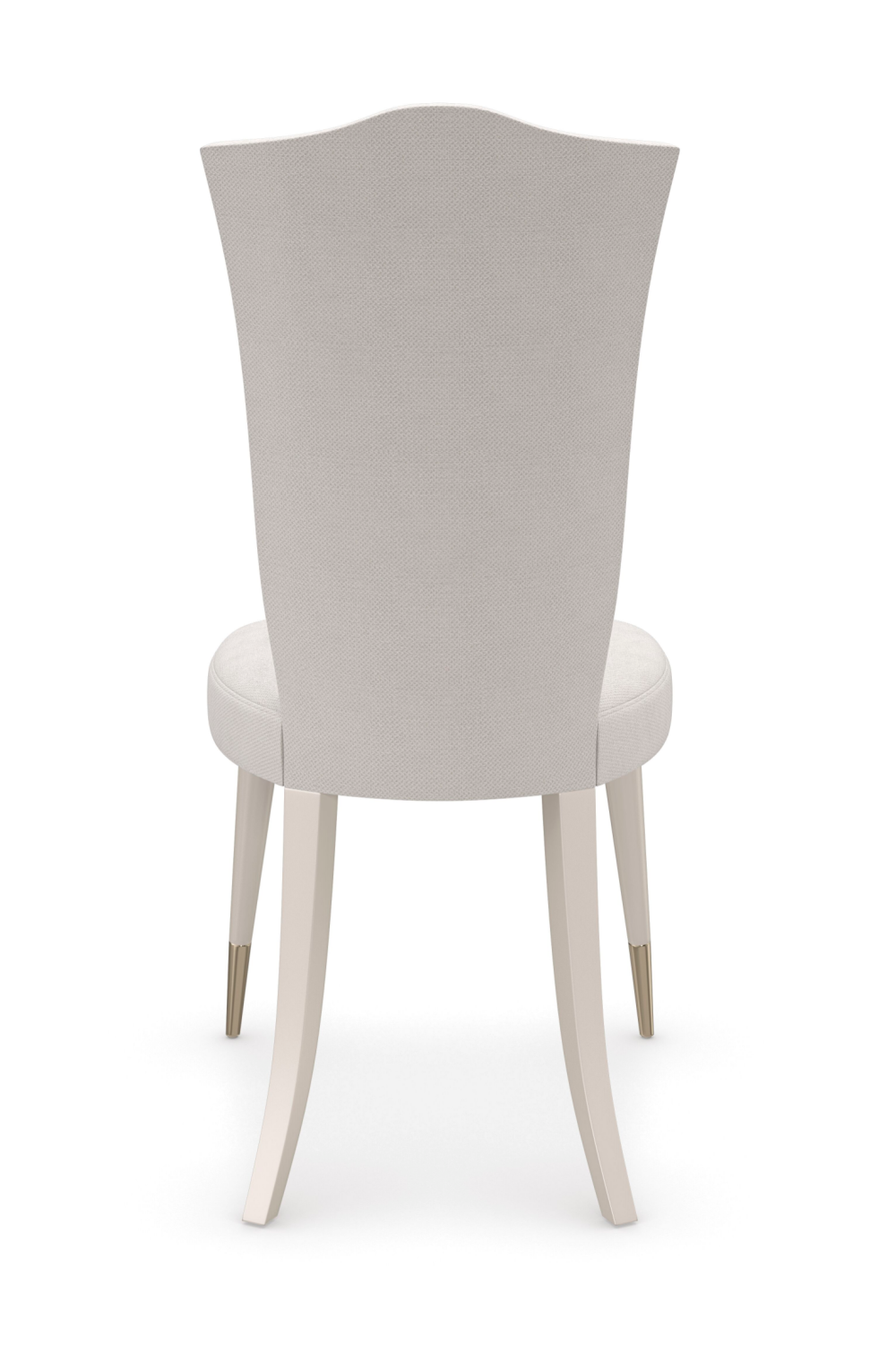 White Camel-Back Side Chair | Caracole Cherub | Caracole.eu.com