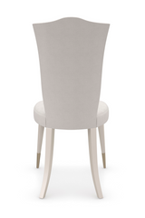 White Camel-Back Side Chair | Caracole Cherub | Caracole.eu.com