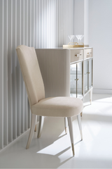 White Camel-Back Side Chair | Caracole Cherub | Caracole.eu.com