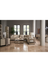 Cream Travertine Cocktail Table | Caracole Cartesian | Caracole.eu.com