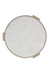 Round White Marble End Table | Caracole Oculus | Caracole.eu.com
